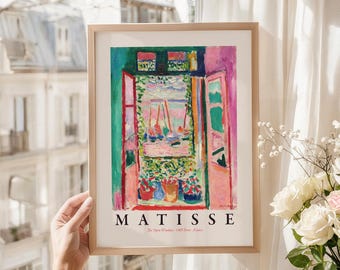Henri Matisse the Open Window Art Print, Colorful Exhibition