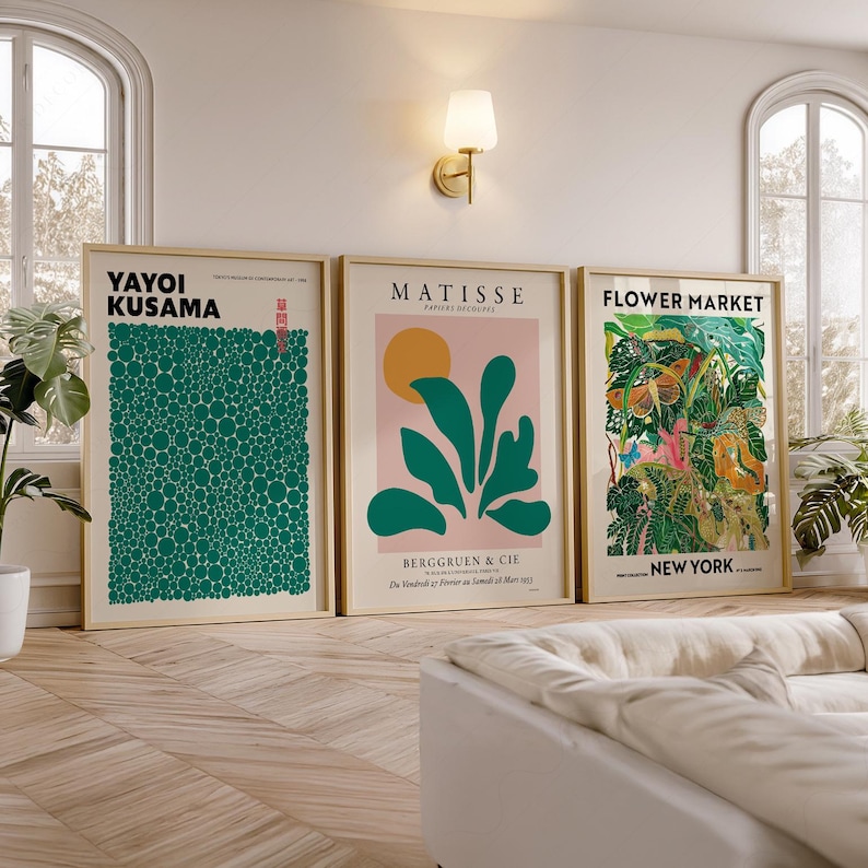 Yayoi Kusama, Matisse, Flower Market Art Prints, Gallery Wall Set image 8