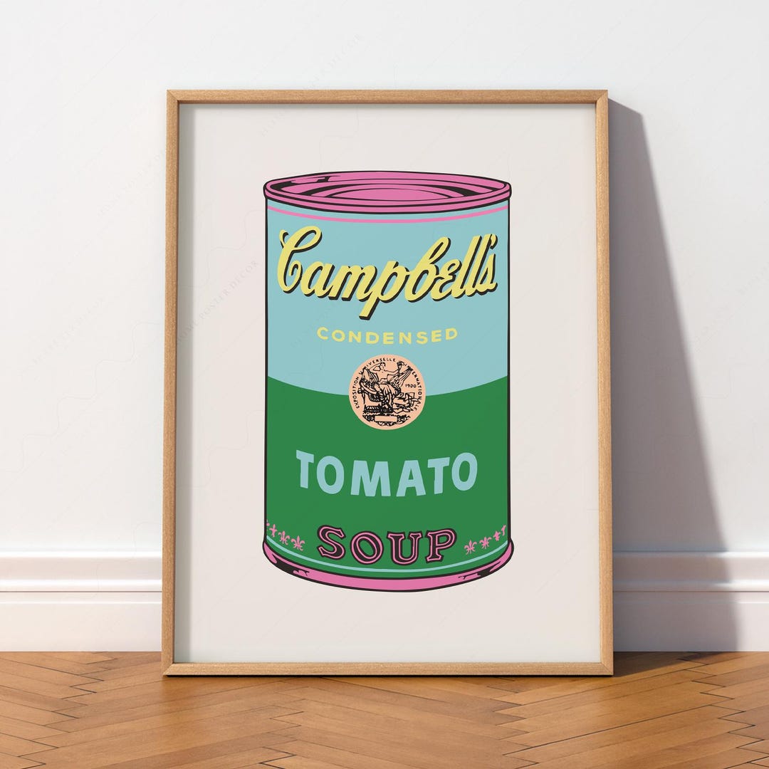 Andy Warhol Campbell's Soup Can Print, Retro Pop Art 11 - Etsy