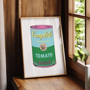 Andy Warhol Campbell's Soup Can Print, Retro Pop Art 11 - Etsy