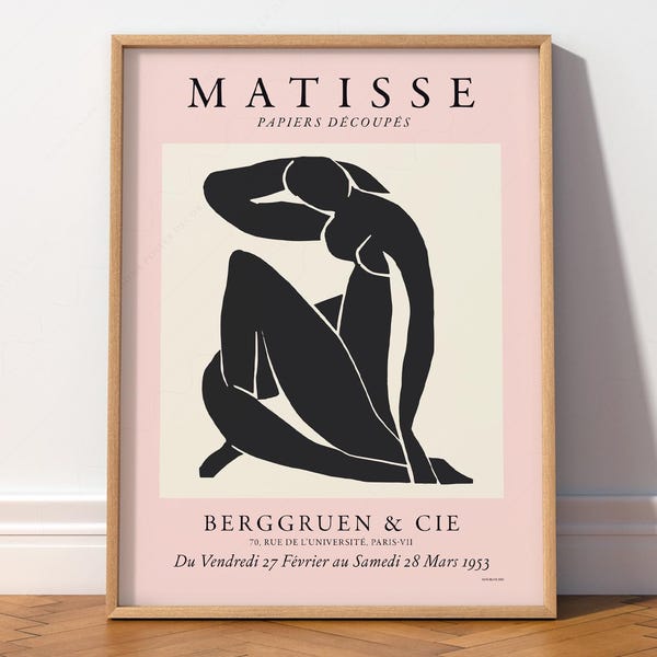 Grabado artístico de Henri Matisse, cartel de exposición 10