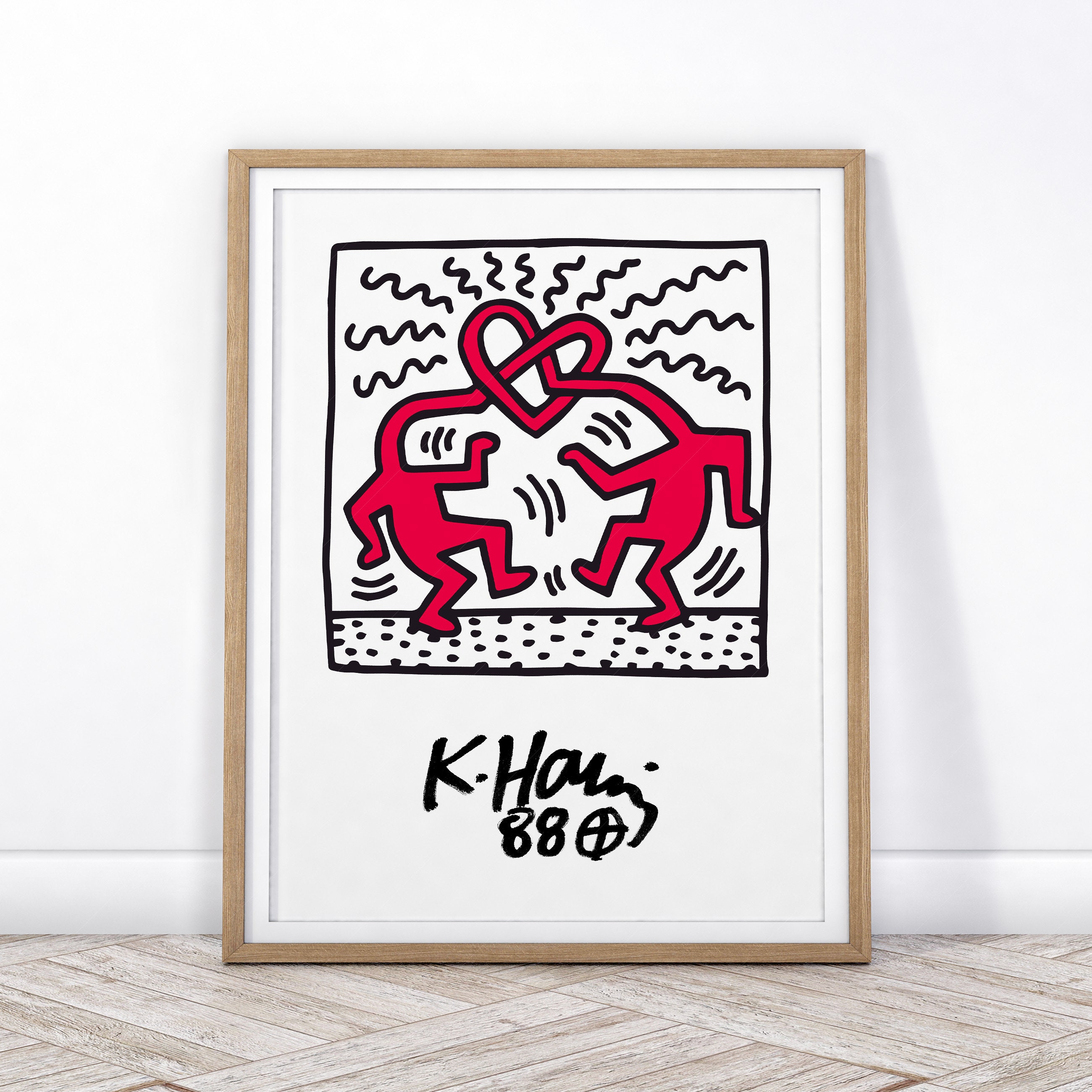 Haring Pop Art Print Keith Haring Wall Decoration Party Lover Canvas