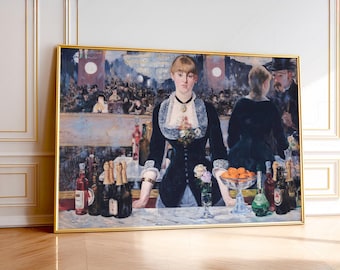 Manet 'A Bar at the Folies Bergère' Art Print, Classic Home Decor