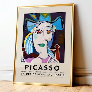 Pablo Picasso Print, Picasso Faces, Picasso Exhibition, Gift for