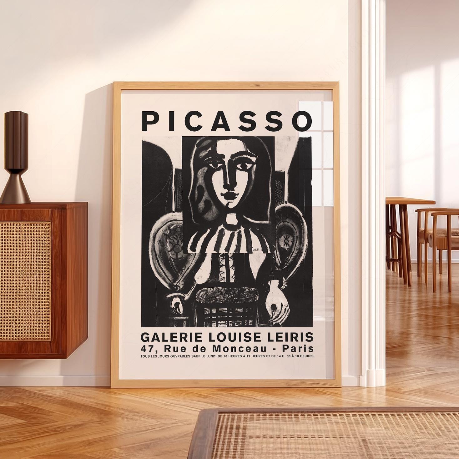 Picasso Galerie Louise Leiris Exhibition Poster, Paris Art Print