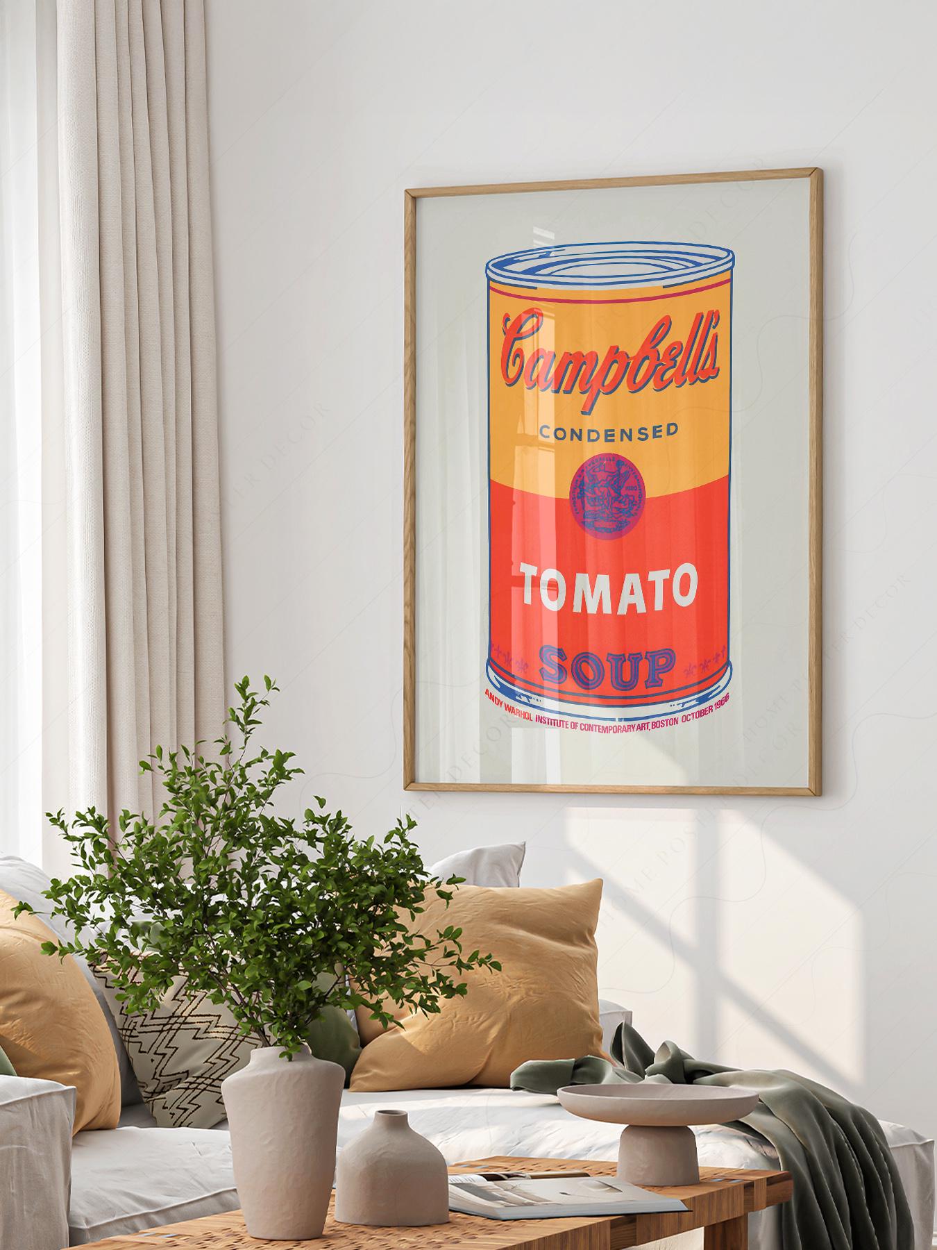 Andy Warhol Campbells Soup Can Print, Pop Art Poster, Kitchen Wall
