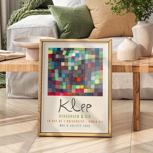 Lámina abstracta de bloques de color de Paul Klee, arte mural geométrico moderno, póster con estampado cuadrado colorido, decoración de arte de mediados de siglo 02 imagen 8