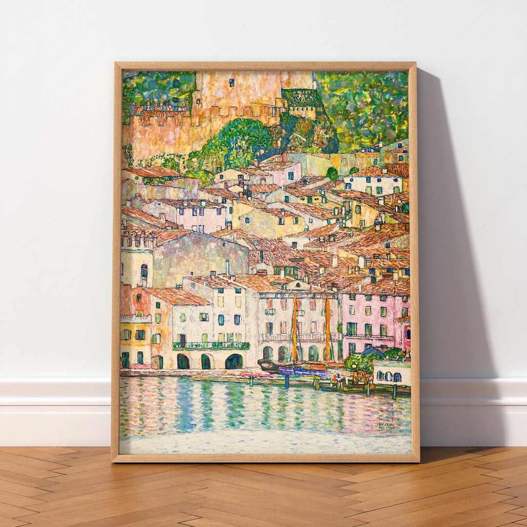 Gustav Klimt Malcesine Lake Garda Print, Austrian Landscape Art 11
