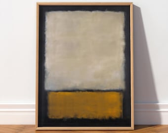 Mark Rothko Print, Brown and Black Abstract Art, Minimalist Decor