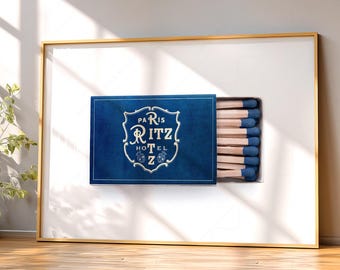 Paris Ritz Hotel Matchbox Kunstdruck, Vintage Reiseplakat 86