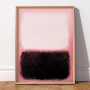 Impresión de Mark Rothko, Arte abstracto, Arte moderno, Decoración minimalista, Arte mural de Rothko, Arte mural rosa, Póster de exposición 7