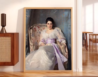 John Singer Sargent Lady Agnew Poster, Vintage Fine Art Portrait