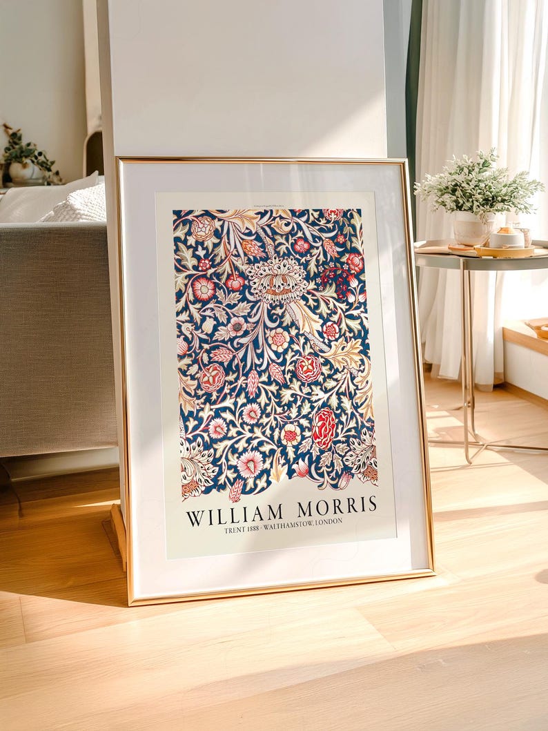 William Morris Floral Wall Art, Vintage Botanical Print, Classic Decor 68 immagine 3