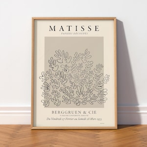 Neutral Wall Decor, Matisse Print, Minimalist Line Art 02-05