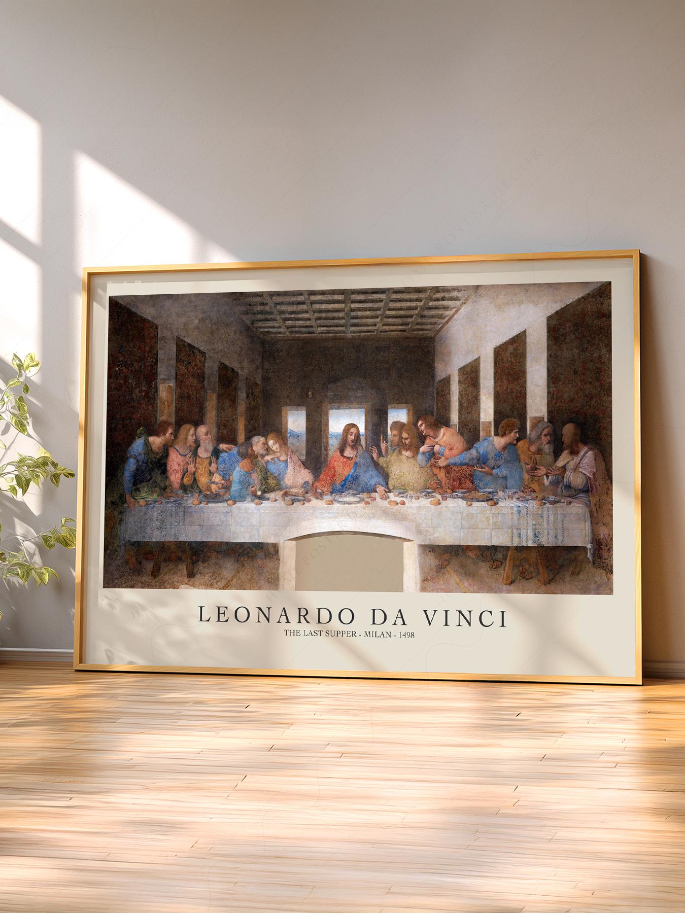 Leonardo Da Vinci Last Supper Print, Famous Painting Wall Art ...