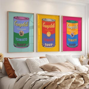 Andy Warhol Campbell Soup Cans Print Set, Retro Pop Art - Etsy