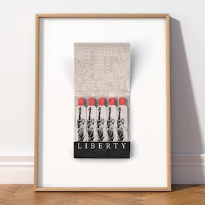 Statue de la Liberté, plan de la ville de New York, art mural rétro, affiche d'allumettes, décoration noir et blanc, cadeau pour un ami, cadeau d'un amoureux de New York, décoration murale vintage 86