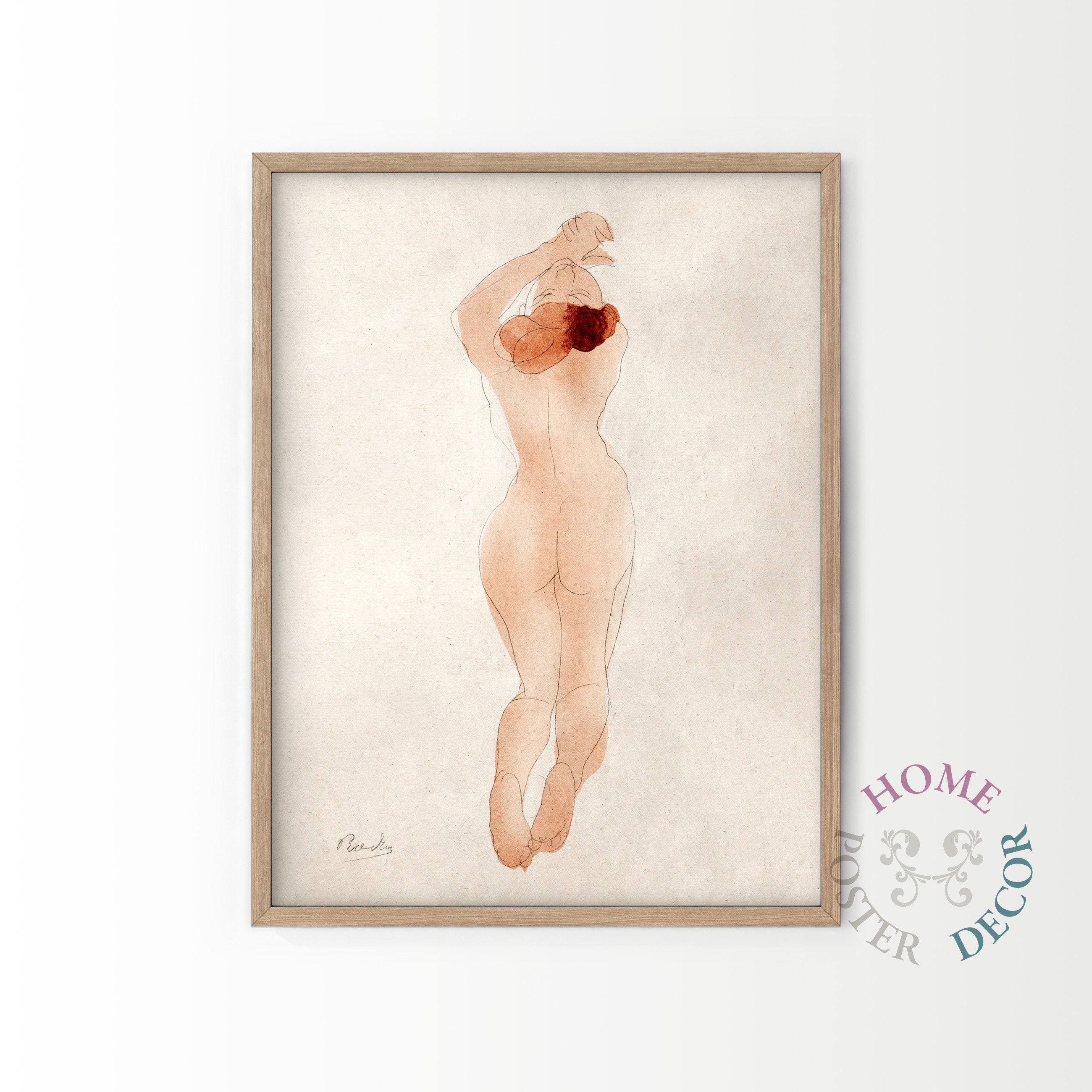 Auguste Rodin Poster Vintage Nude Illustration Naked Women - Etsy Canada