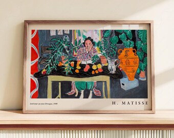 Henri Matisse Print, Interior With an Etruscan Vase, Colorful