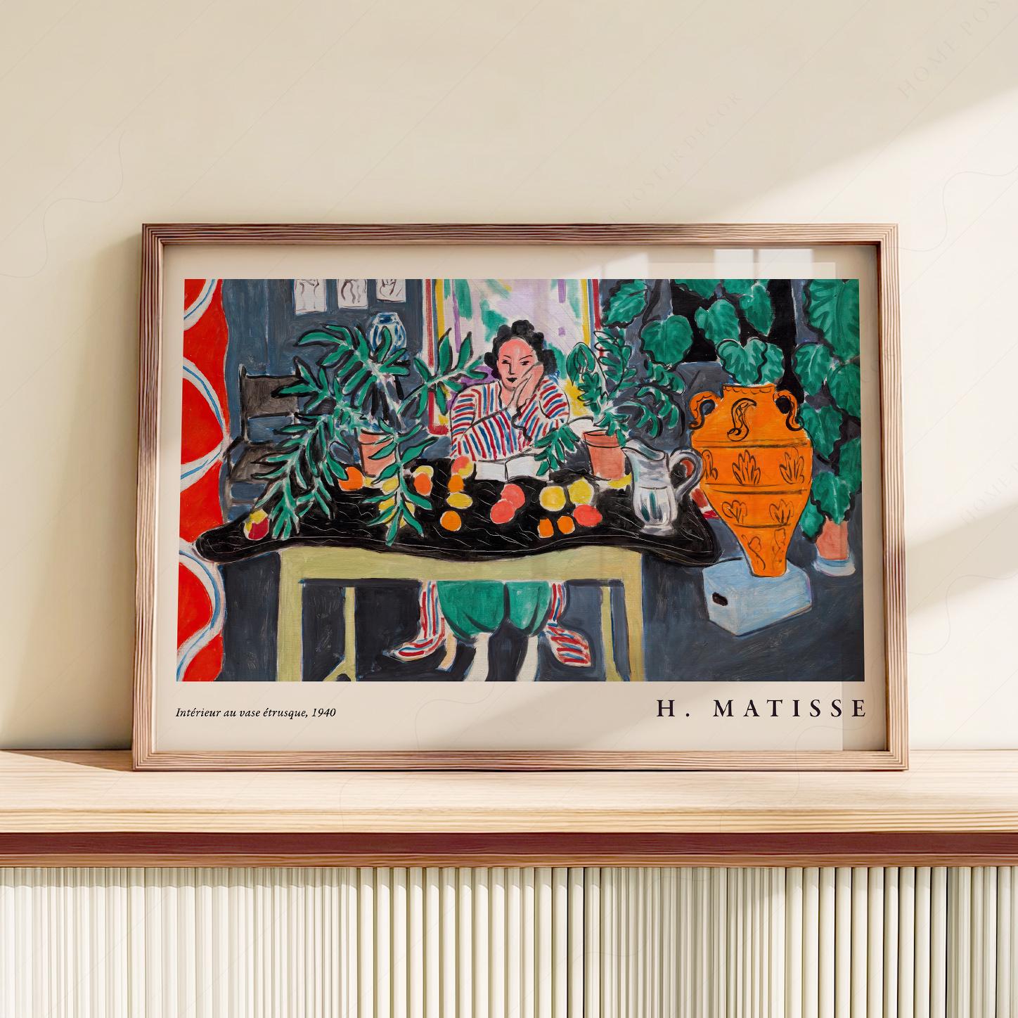 Henri Matisse Print, Interior With an Etruscan Vase, Colorful