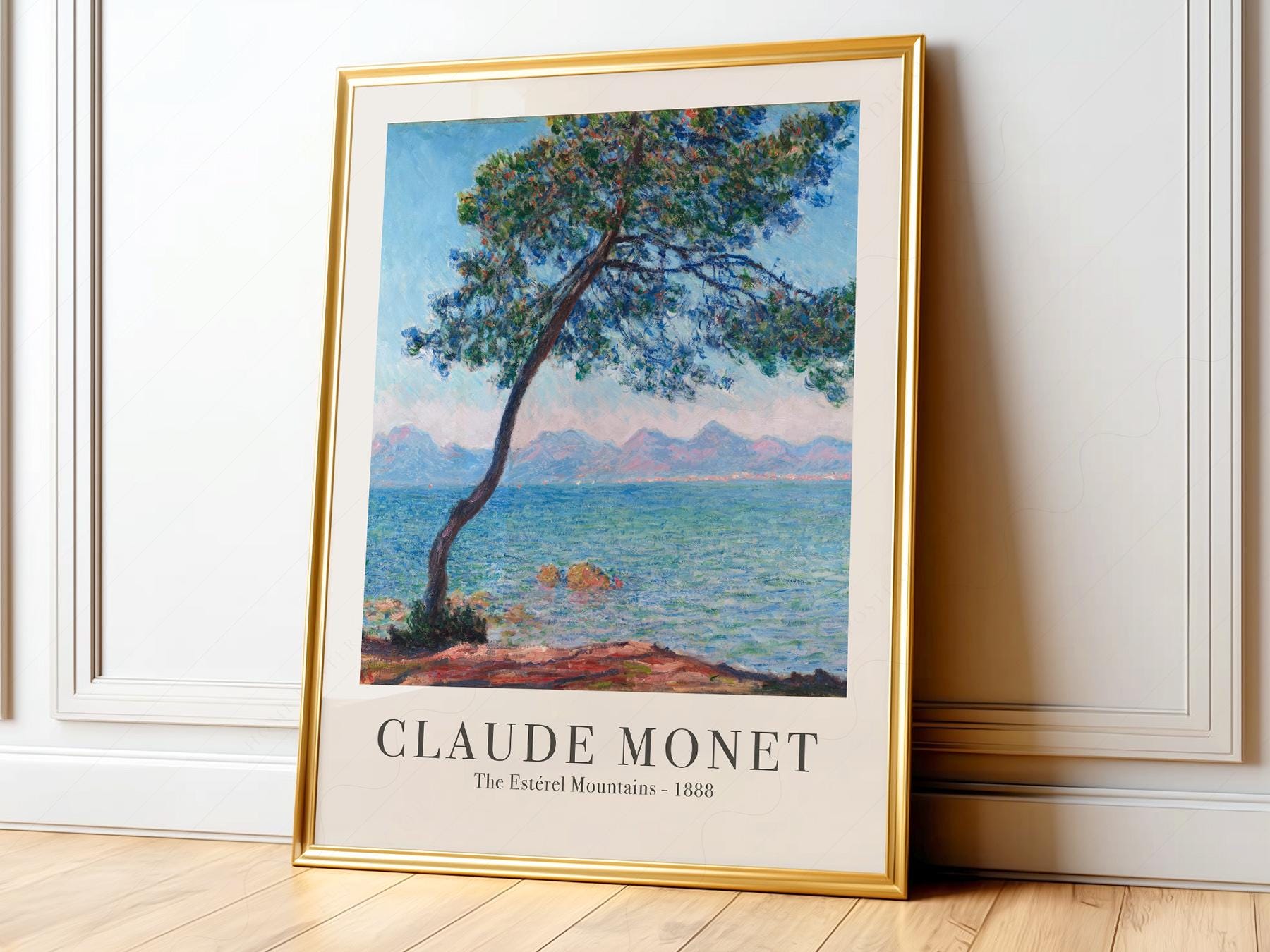 Peintures Papiers/アン マッデン/アートポスター Claude Monet Exhibition Poster: the Esterel Mountains, Coast of