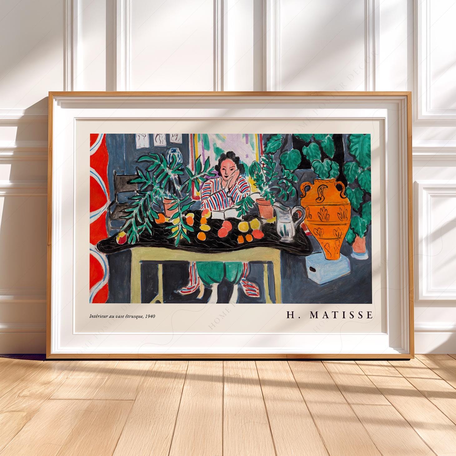 Henri Matisse Print, Interior With an Etruscan Vase, Colorful