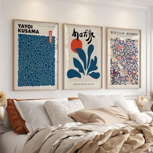 Matisse, Kusama, Morris Print Set | Blue Gallery Wall Art 23 image 11