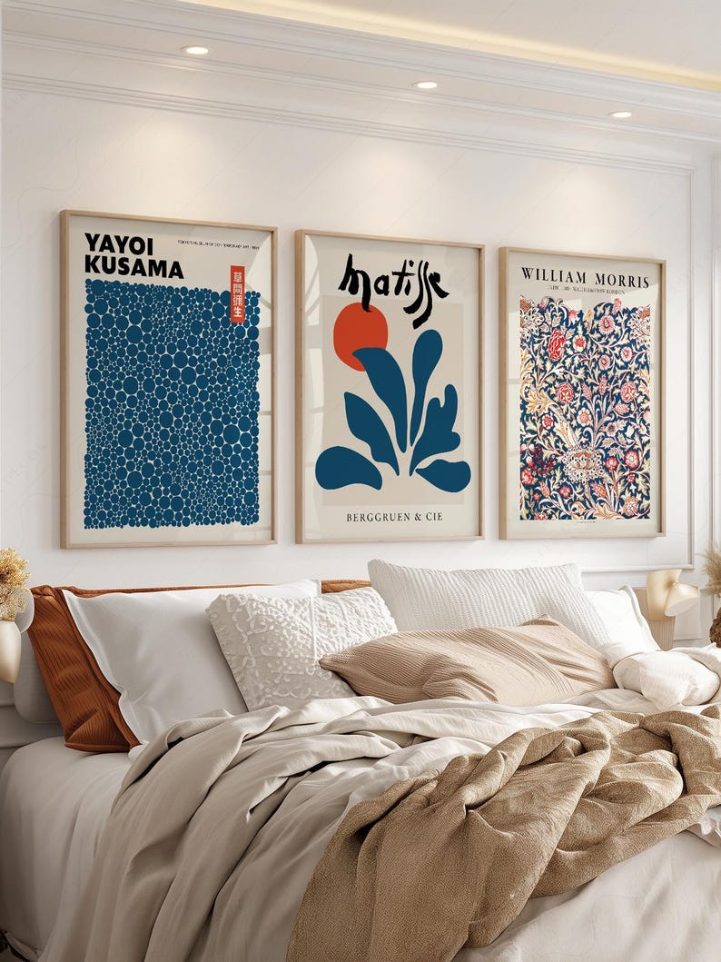 Matisse, Kusama, Morris Print Set | Blue Gallery Wall Art 23 image 11
