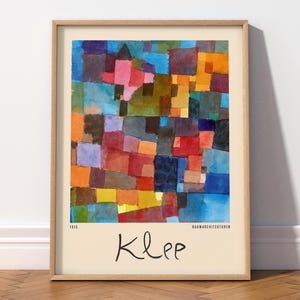Paul Klee Bauhaus Maestro Exposición Cartel Impresión Abstracta Regalo para él Arte Clásico Arte Moderno Acuarela sobre papel Arquitectura de sala Arte colorido