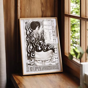Jan Toorop Louvre Poster, Abstract Black White Art Print image 9