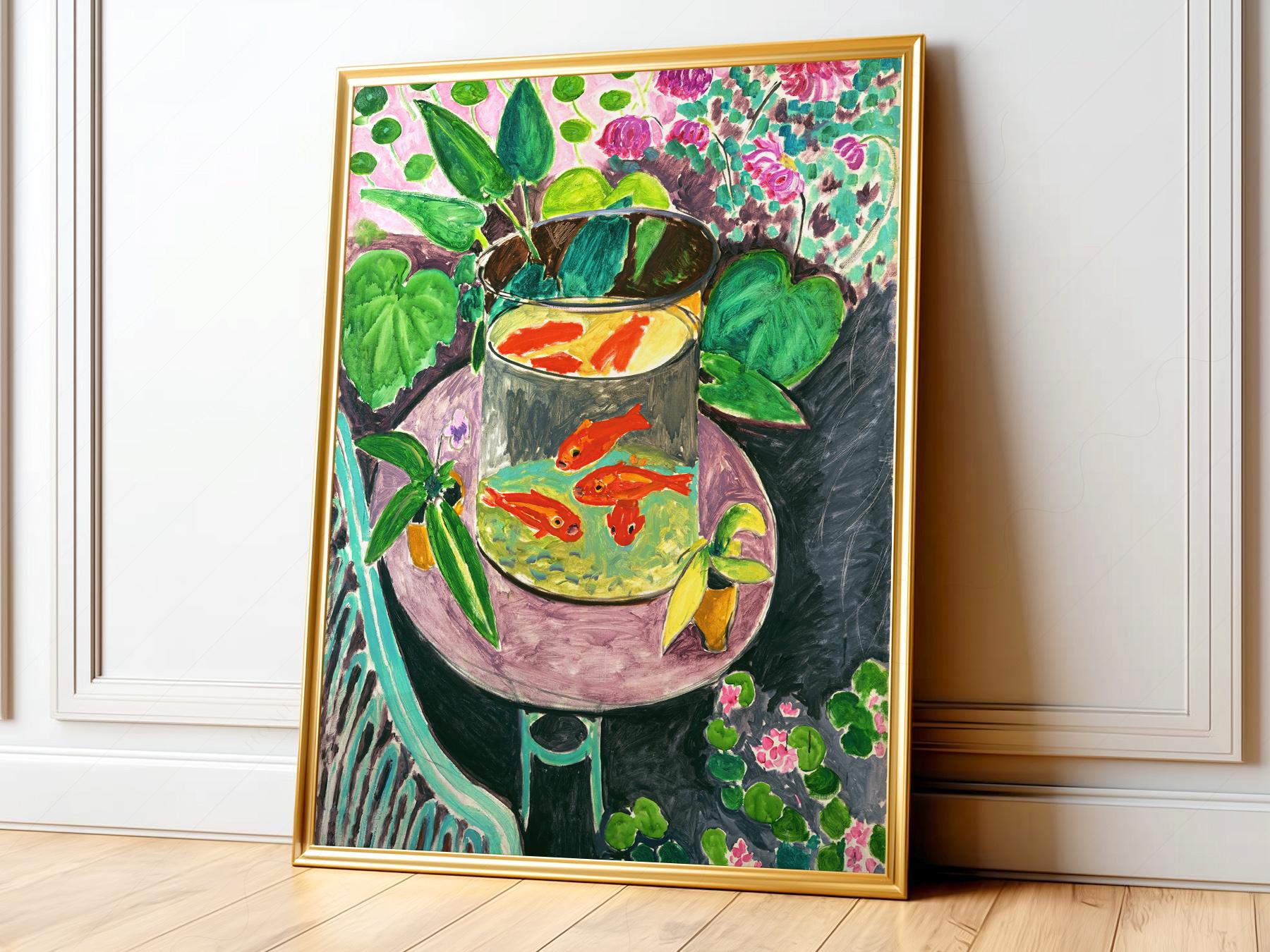 Henri Matisse Goldfish Print, Mid Century Modern Nature Wall Art 6