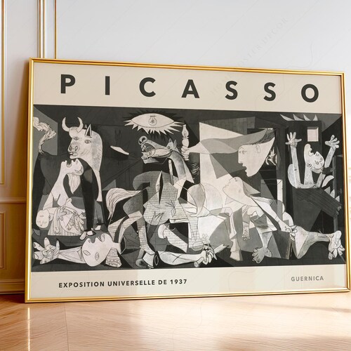Picasso Guernica Exhibition Art Print, Modern Wall Art
