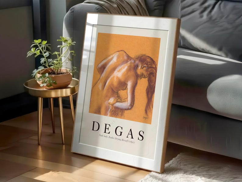 Edgar Degas Print, The Dance Class, Orange Tones Wall Art, Fine Art Archival Paper 2 image 5