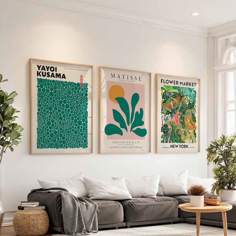 Yayoi Kusama, Matisse, Flower Market Art Prints, Gallery Wall Set image 5
