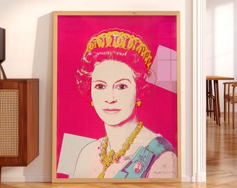 Andy Warhol Poster, Queen Elizabeth II, the Crown, Pop Art 6-1 - Etsy