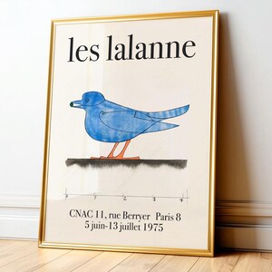 Les Lalanne Exhibition Poster, Blue Bird Print, Vintage Wall Art
