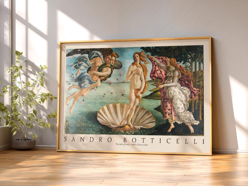 Botticelli Birth of Venus Print, Museum Quality image 7
