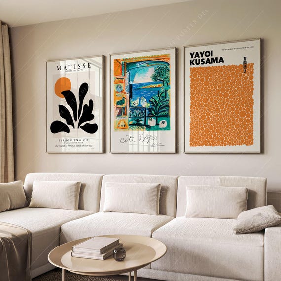 Mid Century Modern Gallery Wall Art, Matisse, Picasso, Kusama