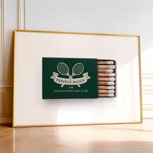 Tennis Match Print | Elegant Tennis Club Wall Art 59