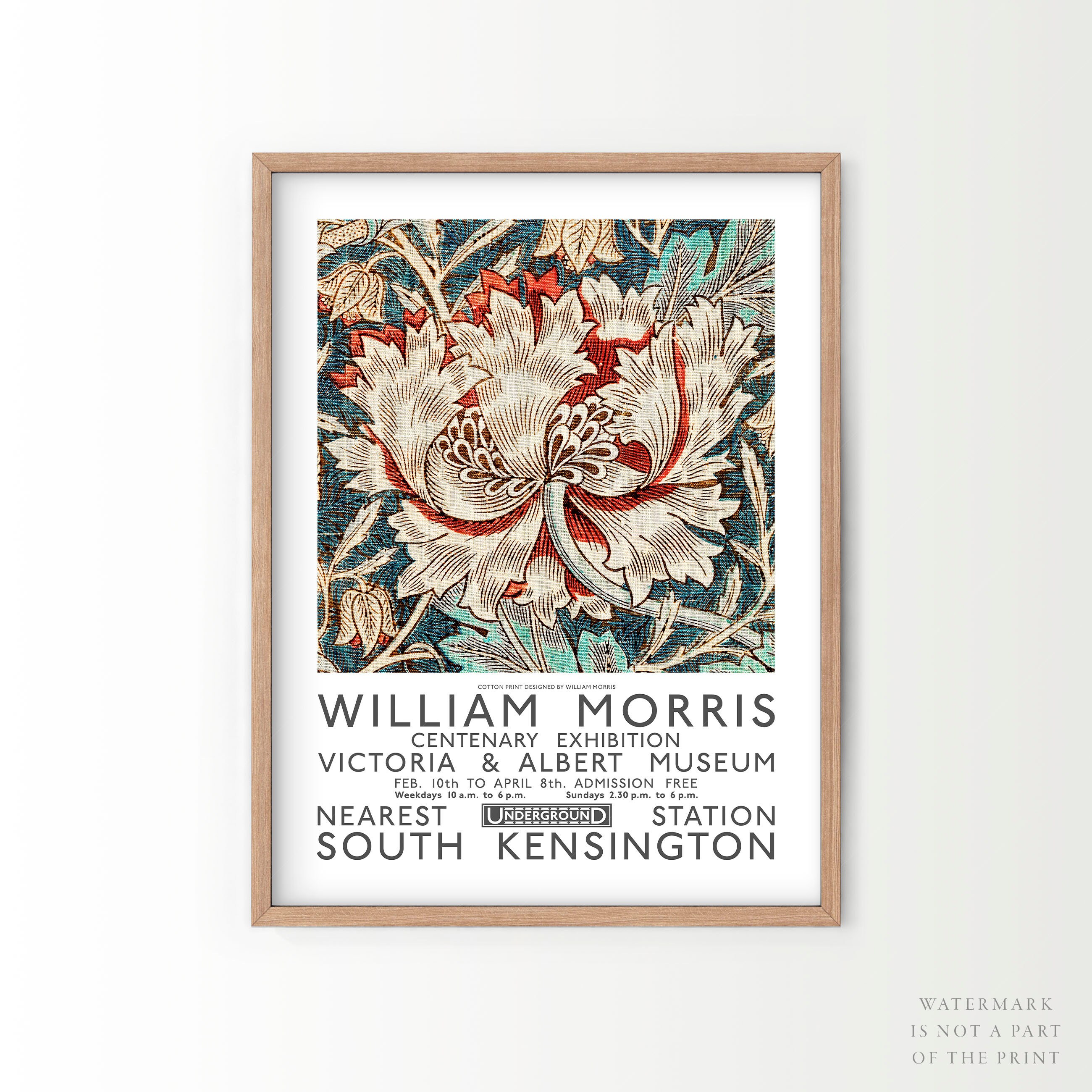 William Morris Exhibition Print Set, Art Nouveau Floral Wall Art - Etsy