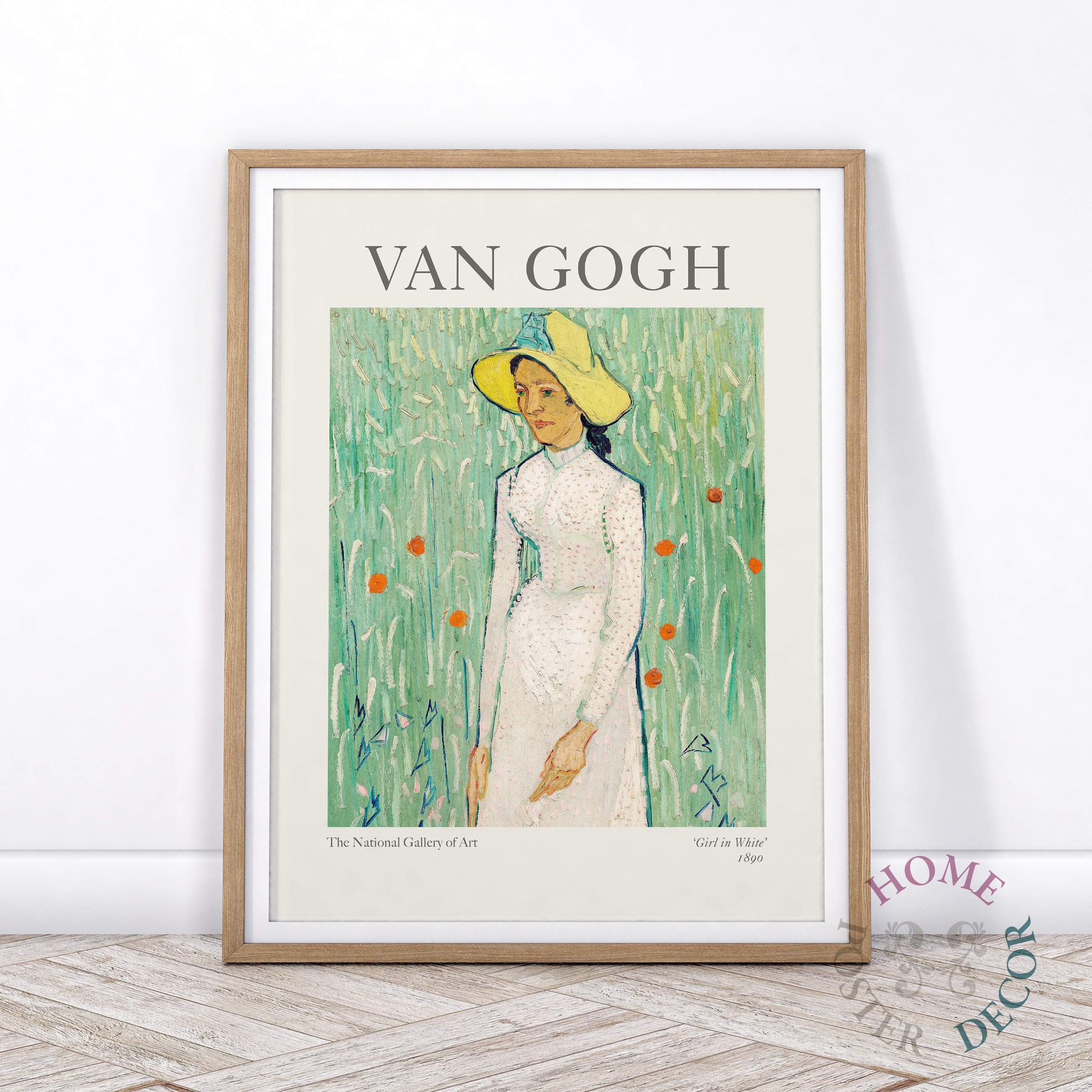 Girl in White Van Gogh Poster Van Gogh Painting Portrait Etsy Canada