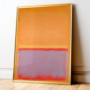 Orange Mark and Light Purple Rothko Untitled Print | Abstract Wall Art