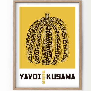 Abstract Print, Yayoi Kusama Poster, Japanese Art, Kusama Pumpkin, Yellow Print, Modern Print, High Quality Poster