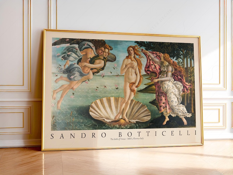 Botticelli Birth of Venus Print, Museum Quality image 1