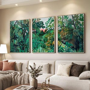 Henri Rousseau Tropical Jungle Kunstdruck-Set, Grünwald Decor 12