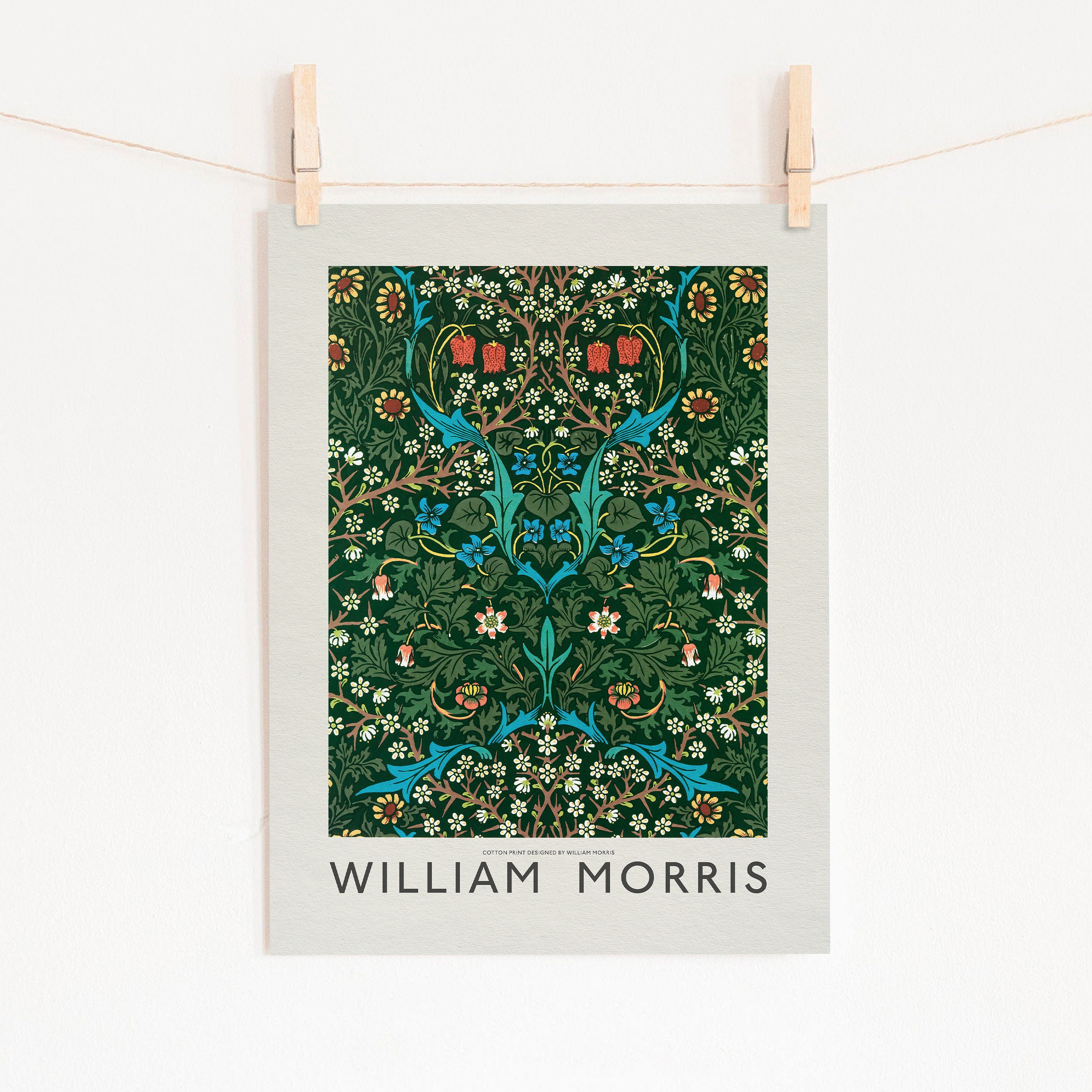 William Morris Print Floral Wall Art Flower Print Modern - Etsy