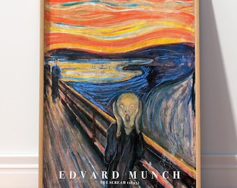 Edvard Munch The Scream Poster, Exhibition Art Print 2