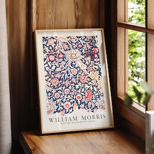 William Morris Floral Wall Art, Vintage Botanical Print, Classic Decor 68 immagine 6