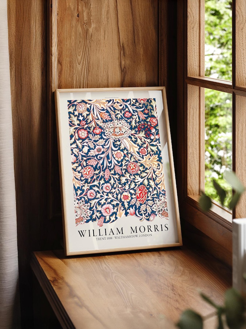 William Morris Floral Wall Art, Vintage Botanical Print, Classic Decor 68 immagine 6