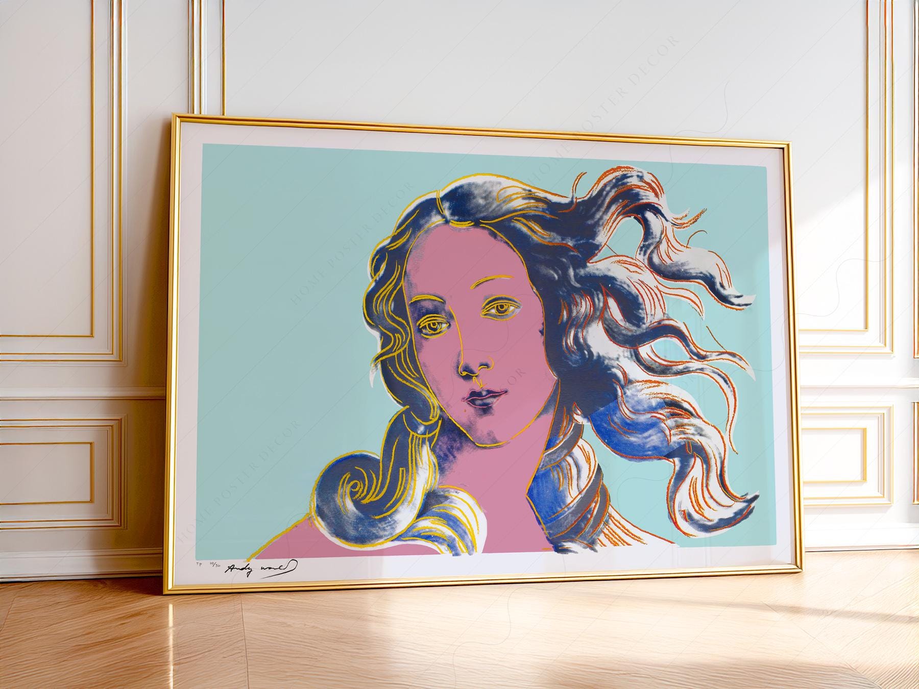 WARHOL、Details、希少画集画、新品額装付 Andy Warhol Boticelli Venus Art Print, Pop Retro Style - Etsy